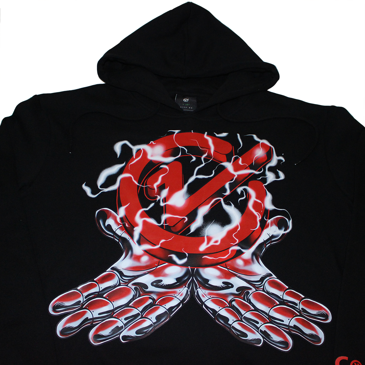 floating logo hoodie