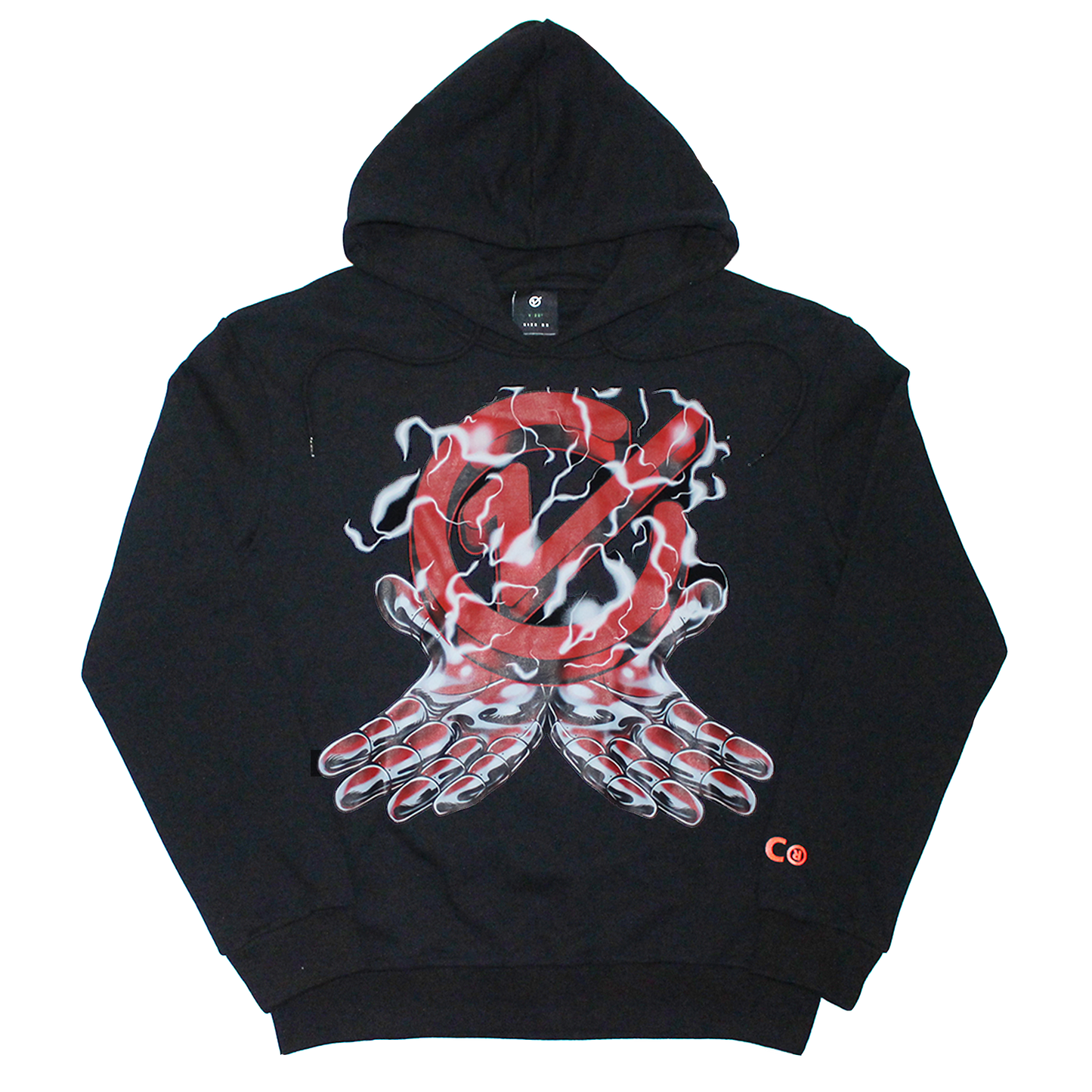 floating logo hoodie