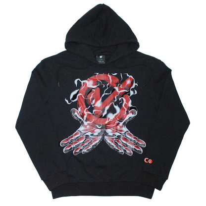 floating logo hoodie