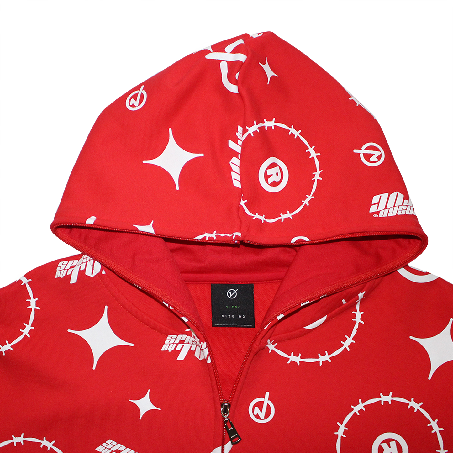 barbwire full zip hoodie